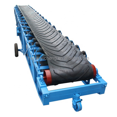 Heat Resistant Movable Belt Conveyor For Cement Bags Truck Loading